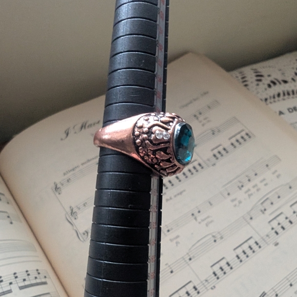 Copper Teal Gemstone Ring - Picture 4 of 5
